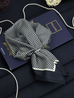 PELUCHE - Beautiful Floral Pocket Square For Men Black