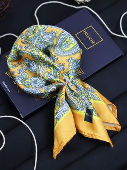 PELUCHE - Beautiful Floral Pocket Square For Men Orange