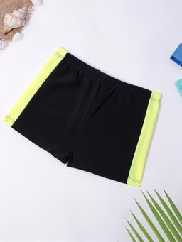Bubble Berry - Swimming Costume Black Yellow Shorts