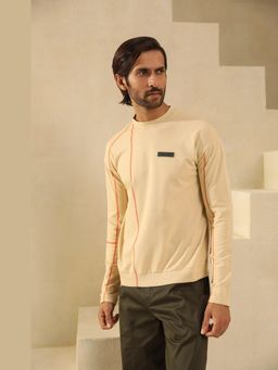 PRIMAL GRAY - Beige Organic Cotton Puzzle T-shirt