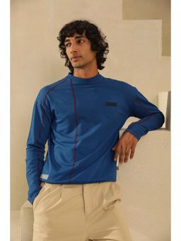 PRIMAL GRAY - Blue Organic Cotton Puzzle T-shirt