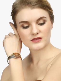 Adwitiya - Women 24K Gold Plated Embellished Designer Bracelets