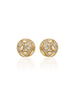 Isharya - Stan Baroque Stud Earrings In 18Kt Gold Plated
