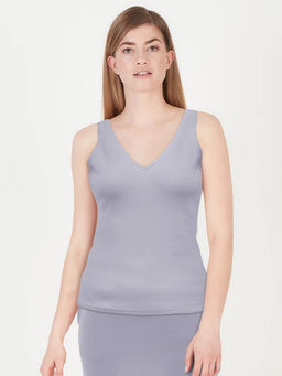 Saltpetre - Women Lavender V Neck Sleeveless Camisole Top