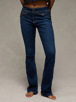American Eagle - Navy Blue Cotton Blend Straight Leg Jeans