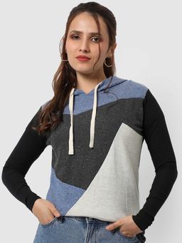Campus Sutra - Multicoloured Colour-blocked Sweatshirt