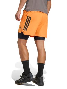 adidas - Orange Solid Mid Waist Regular Short
