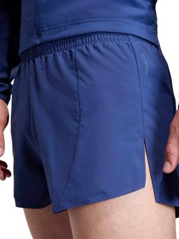 adidas - Blue Solid Mid Waist Regular Short