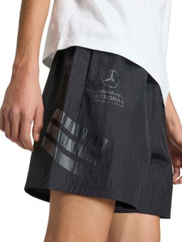 adidas - Black Solid Mid Waist Regular Short