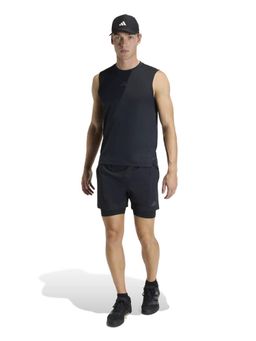 adidas - Black Solid Mid Waist Regular Short