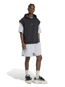 adidas - Grey Solid Mid Waist Regular Short