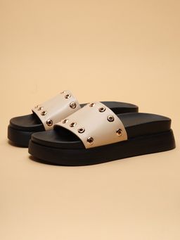 ERIDANI - Keva Cream Casual Platforms Sandal