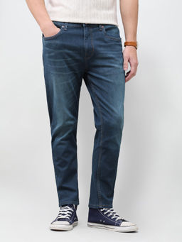 U.S. Polo Assn. Denim Co. - Dark Blue Solid Twill Straight Fit Men's Jeans