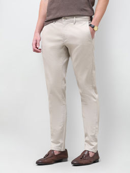 U.S. POLO ASSN. - Stone Solid Cotton Satin Slim Fit Men's Trouser