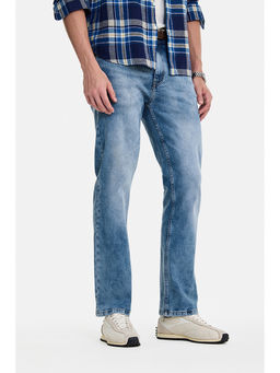 Snitch - Light Blue Washed Straight Casual Jeans for Men