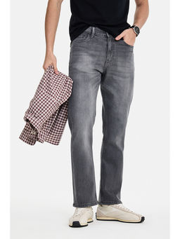 Snitch - Light Grey Washed Straight Casual Jeans for Men