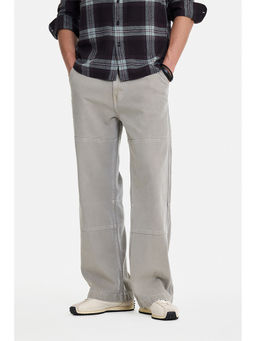 Snitch - Light Grey Denim Straight Casual Jeans for Men