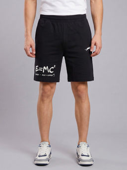 ARDEUR ZEAL IN YOU - Men's Black Regular Fit Energy Formula Typography Shorts