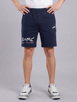 ARDEUR ZEAL IN YOU - Men's Navy Regular Fit Energy Formula Typography Shorts