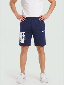 ARDEUR ZEAL IN YOU - Men's Navy Regular Fit Attitude Typography Shorts