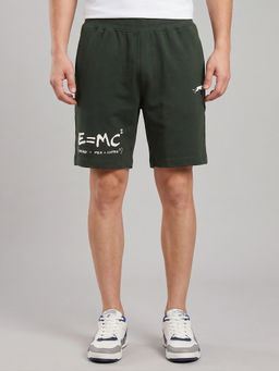 ARDEUR ZEAL IN YOU - Men's Olive Regular Fit Energy Formula Typography Shorts