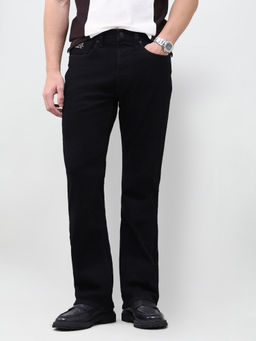 U.S. Polo Assn. Denim Co. - Black Rinse Wash Solid Twill Bootcut Men's Jeans