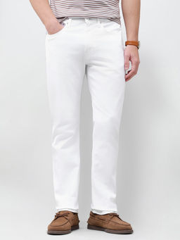 U.S. Polo Assn. Denim Co. - White Rinse Wash Solid Twill Straight Fit Men's Jeans
