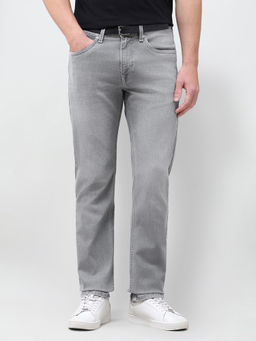 U.S. Polo Assn. Denim Co. - Light Grey Solid Twill Straight Fit Men's Jeans