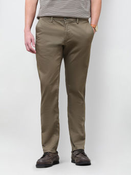 U.S. POLO ASSN. - Sage Olive Textured Satin Weave Slim Men's Trouser