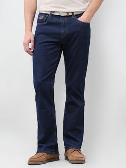 U.S. Polo Assn. Denim Co. - Dark Navy Blue Rinse Wash Solid Twill Straight Fit Men's Jeans