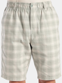 Jockey - US88 Men Super Combed Cotton Woven Fabric Shorts-Shadow and Birch