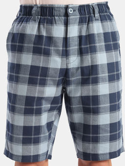 Jockey - US88 Men Super Combed Cotton Woven Fabric Shorts-Windward Blue and Navy