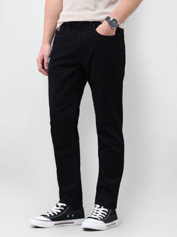 U.S. Polo Assn. Denim Co. - Black Rinse Wash Solid Twill Straight Fit Men's Jeans