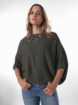 ONLY - Green Textured Casual Top