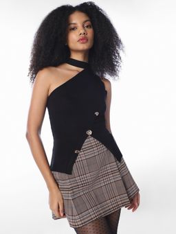 ONLY - Black Solid/Plain Casual Top