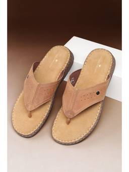 Louis Philippe - Men Tan Solid Sandals