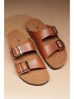 Louis Philippe - Men Brown Solid Sandals