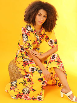 PINACOLADA - Multi Color Women Stylish Floral Design Casual Dresses