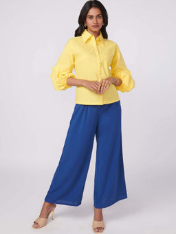 Not So Pink - Yellow Balloon Sleeve Shirt