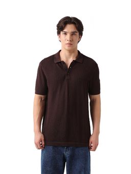The Bear House - Mens Polo T-shirt - Brown