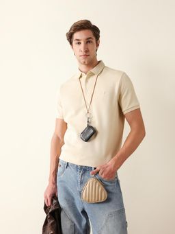 The Bear House - Mens Polo T-shirt - Cream