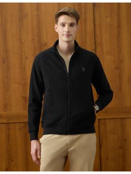 U.S. POLO ASSN. - Men Black Equestrian Aisle Theatre Regular Fit Jacket