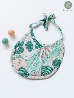 Cocoon Care - Bamboo Muslin Terry Bib Cloth for Babies with Adorable Plant Lover Print (0-6 Months)
