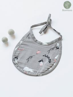 Cocoon Care - Bamboo Muslin Terry Bib Cloth for Babies with Adorable Rabbit Farm Print (0-6 Months)