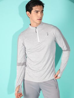 Campus Sutra - Men Solid Design Stylish Casual & Sports T-Shirts - Grey