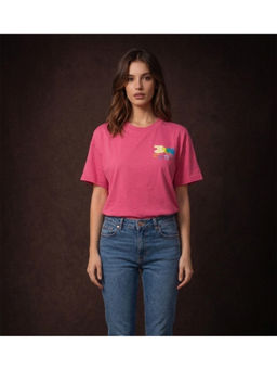 Club York - Pink Cotton Printed T-Shirt