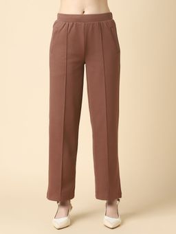 Van Heusen - Women Solid Functional Pocket Wide Leg Pleated Pant