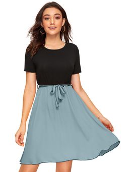 Odette - Pista Skater Knit Fabric Dress For Women (Set of 2)