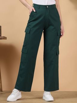 KOTTY - Women Solid Charleston Green Modern Jeans