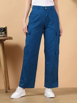 KOTTY - Women Solid Olympian Blue Modern Jeans